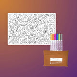 ROAR! Pocket Reusable Colouring Mat | Dinosaur Play Kit