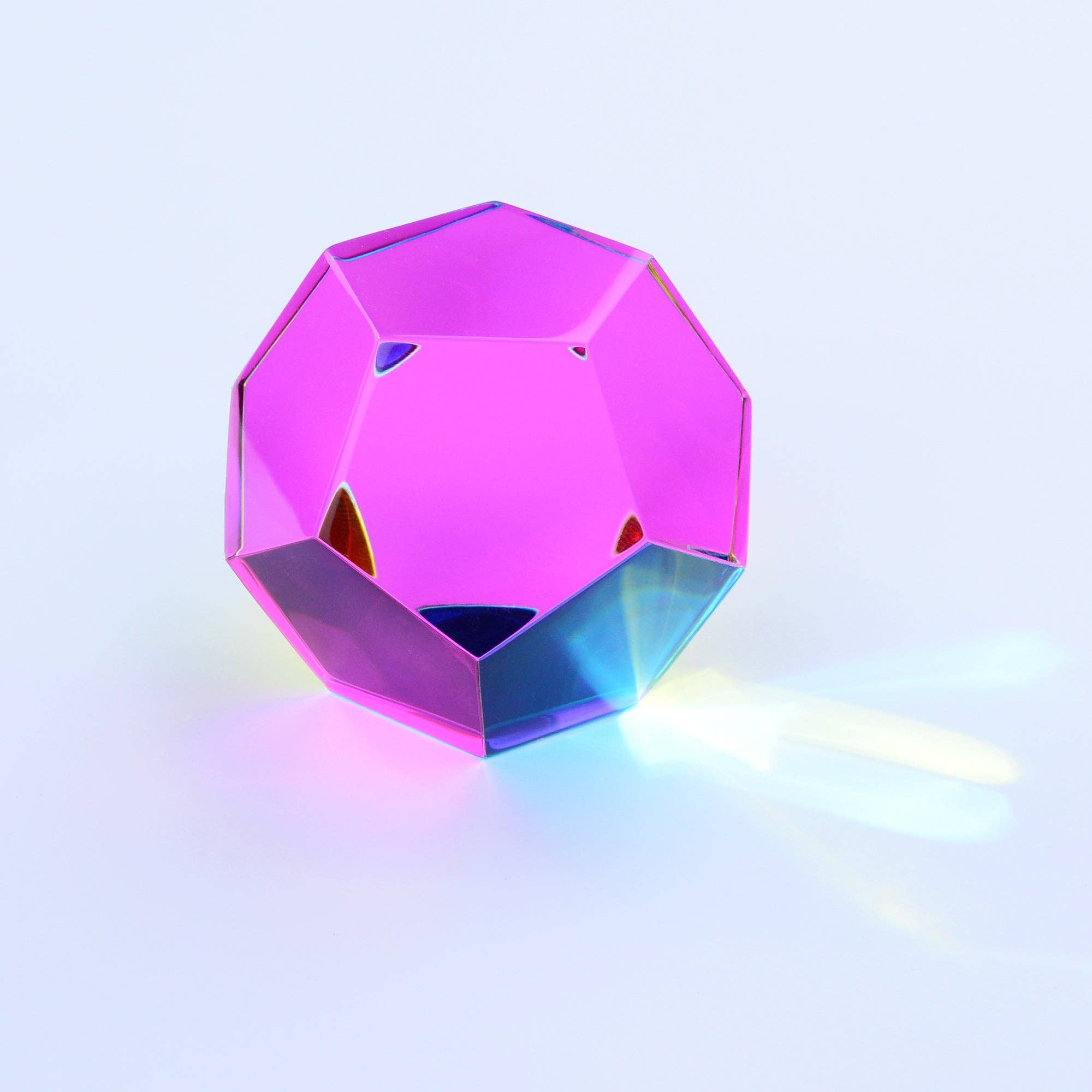 Multicolored geometric object on a light background