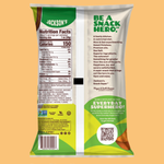 Jackson's Avocado Oil Sweet Potato Chips Spicy Jalapeño snack packaging with nutritional information and branding