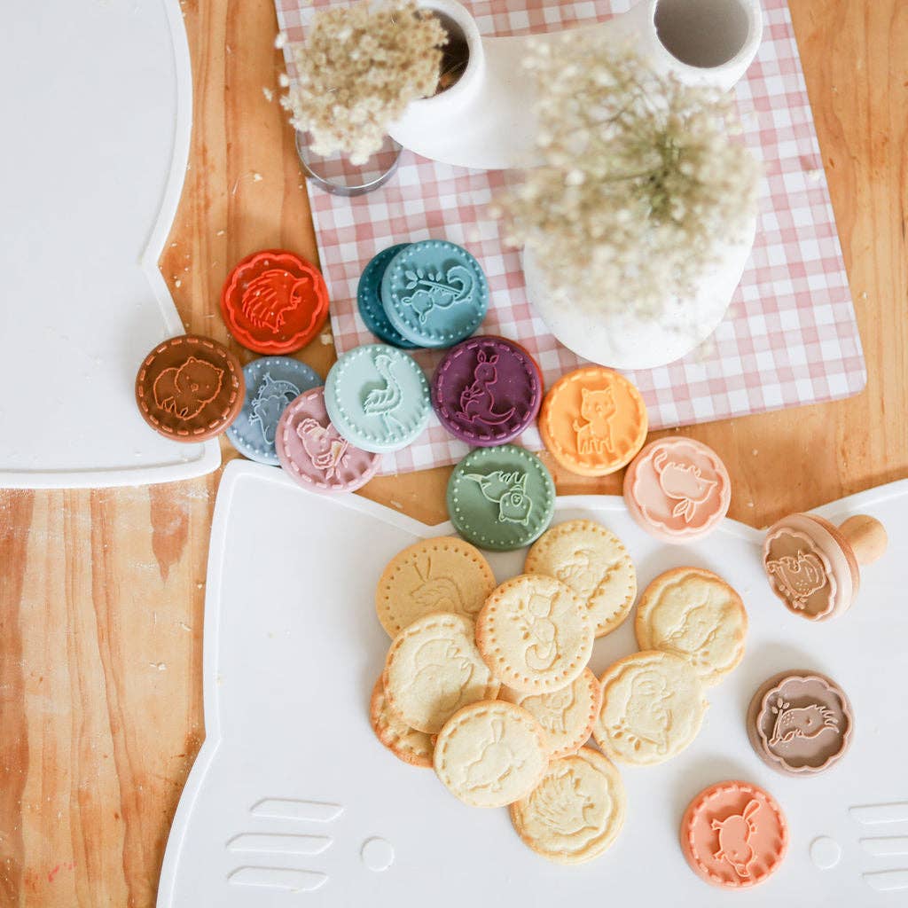 stampies cookie stamps australian animals table